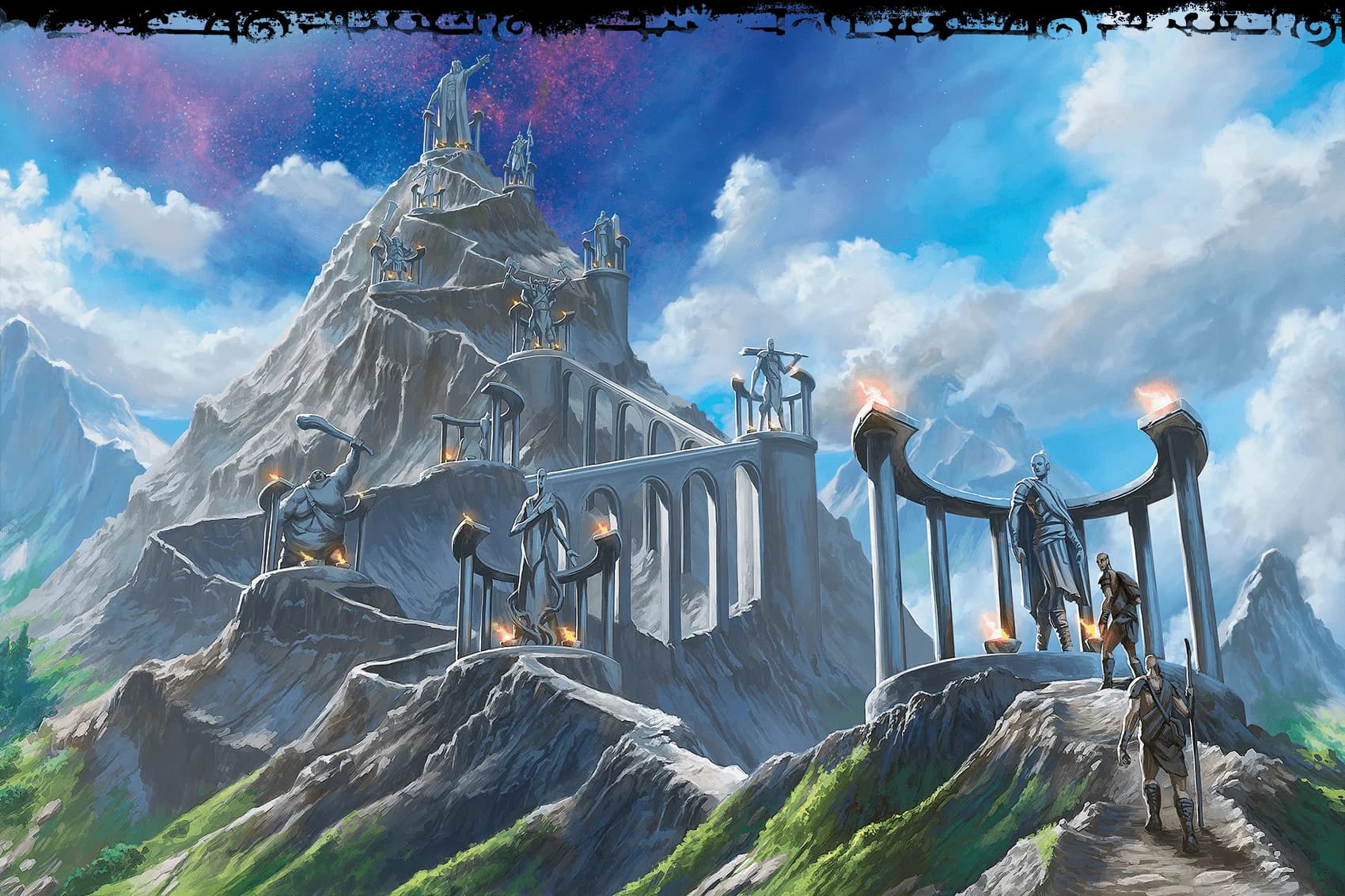 The Path of the Pilgrim climbs past shrines to each of Annam's children to reach the All-Father's temple