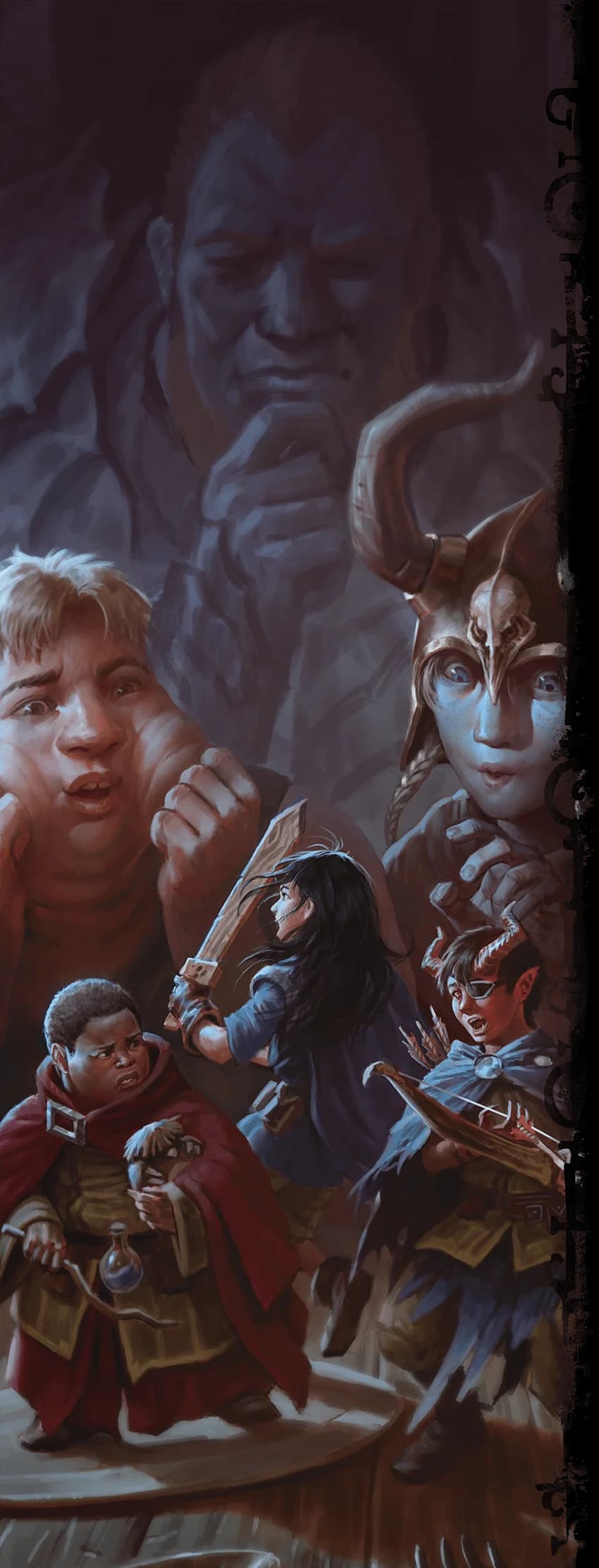 Three brave urchins seem to have stepped through the wrong doorway in Waterdeep!