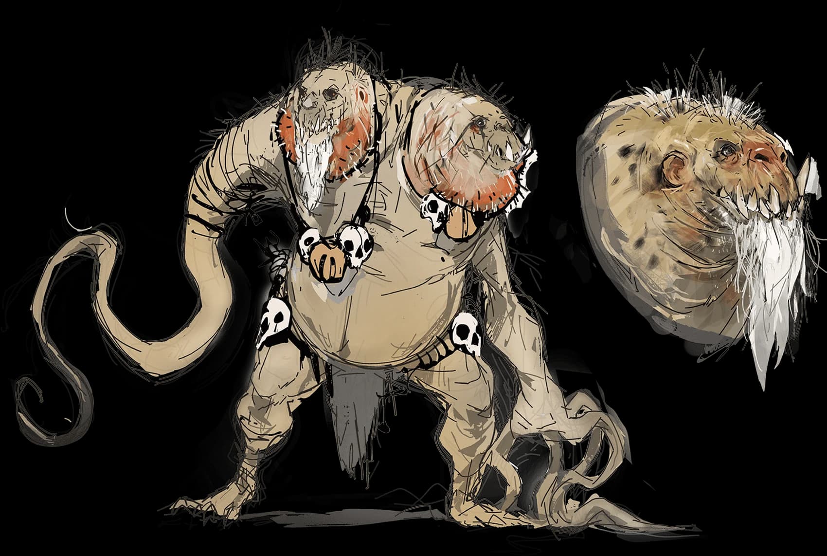 An echo of Demogorgon's two heads often howl and bite at each other