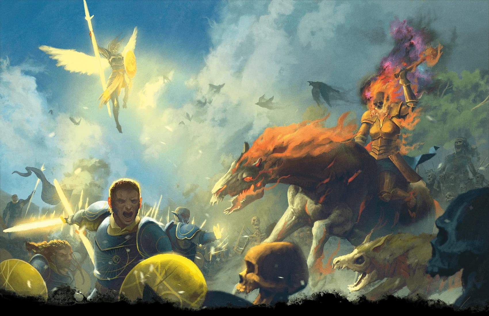 The Knights of the Solar Bastion battle the Grim Harrow whenever the two groups meet