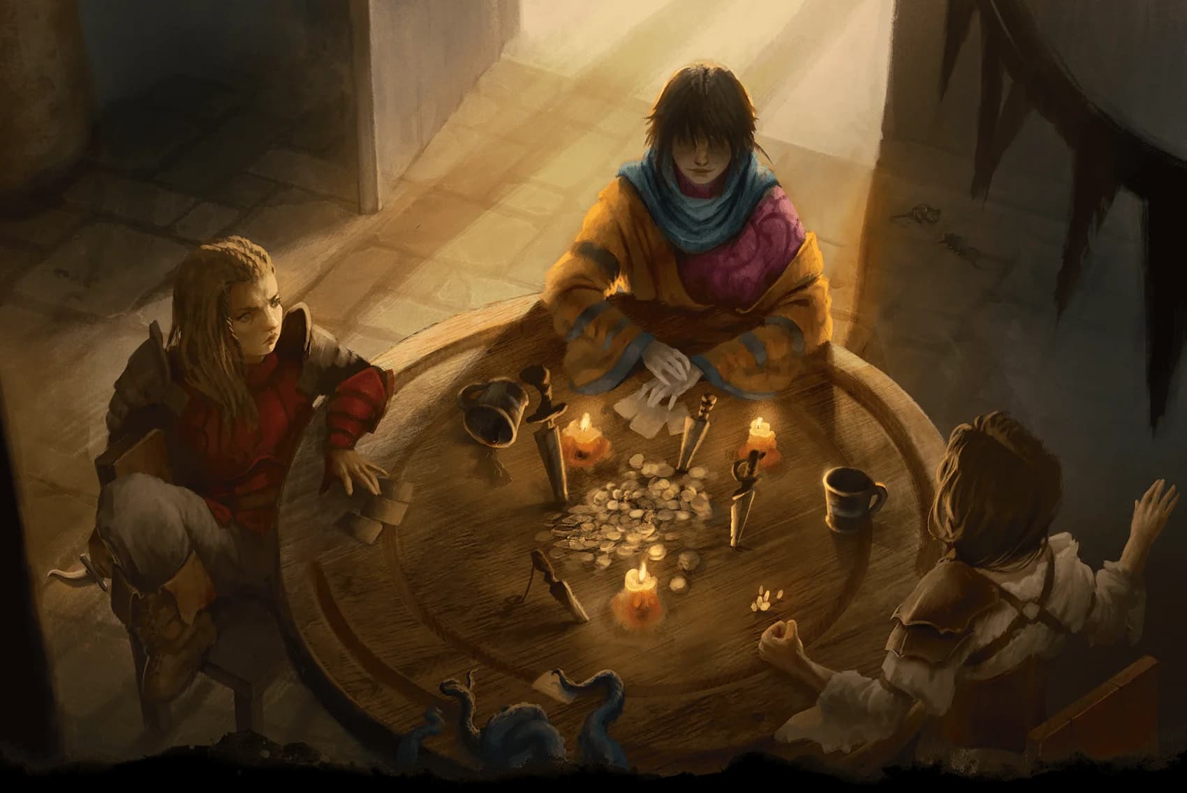 Four villains play a game for mysterious stakes