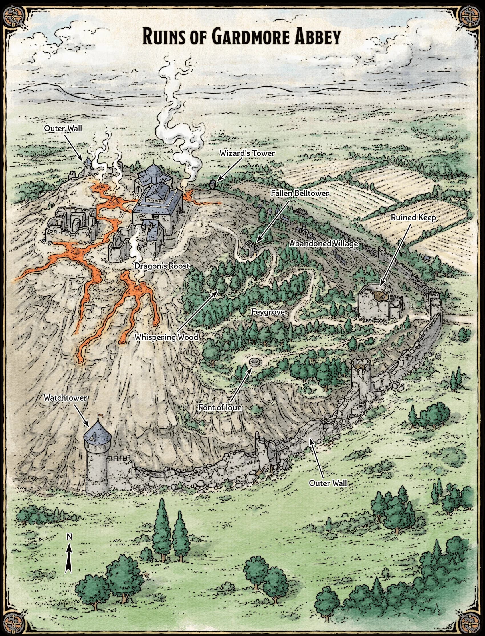 Map 16.1: Ruins of Gardmore Abbey