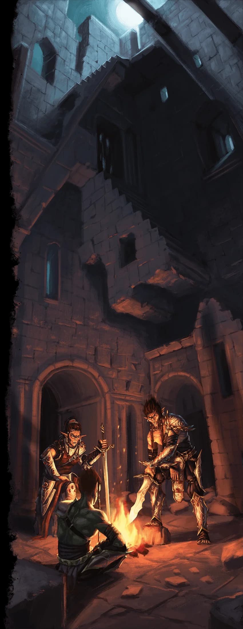 A githyanki embassy makes camp in the wizard's tower