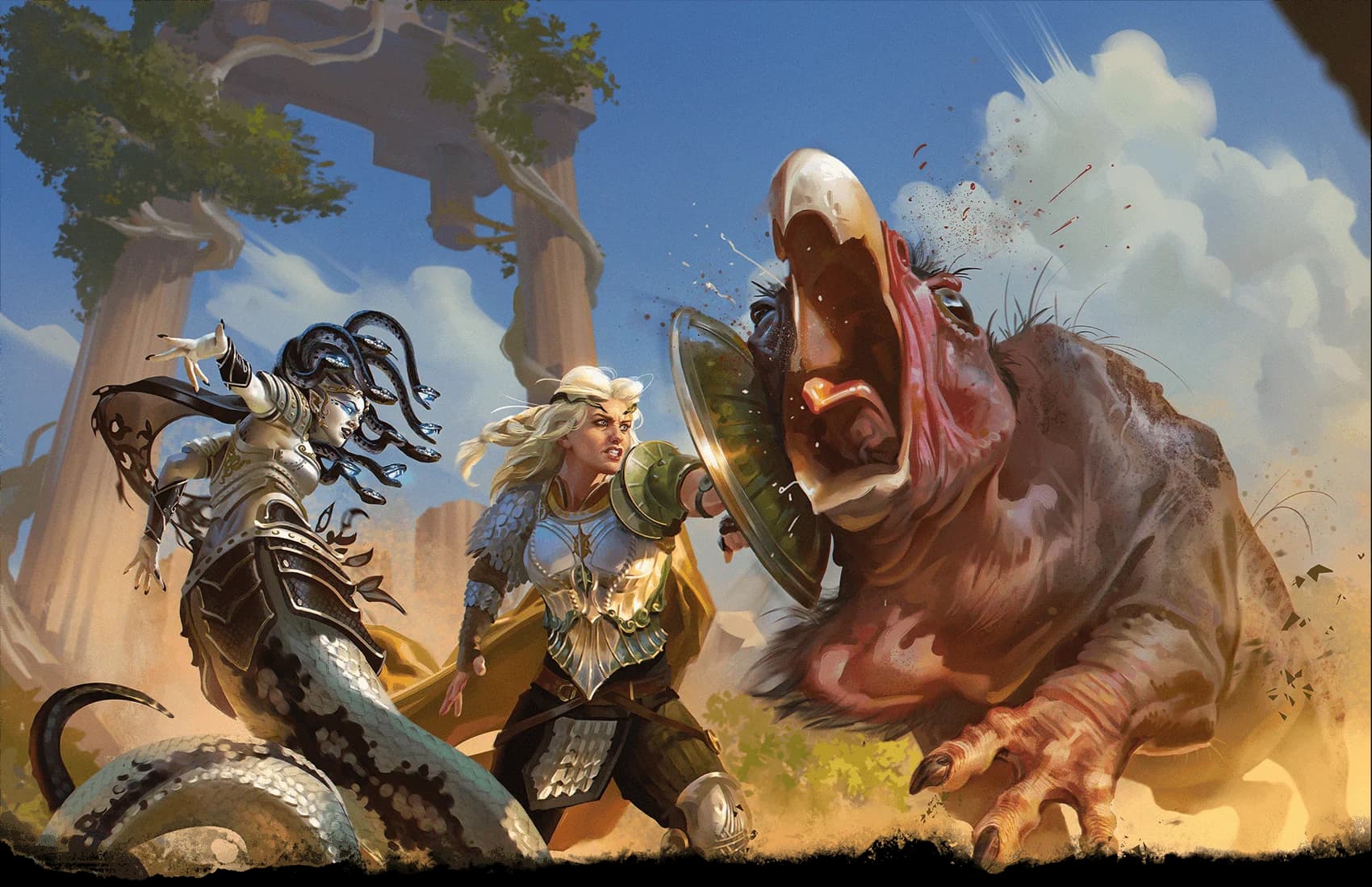 {@creature Euryale|BMT} and {@creature Asteria|BMT} have had many adventures across the multiverse