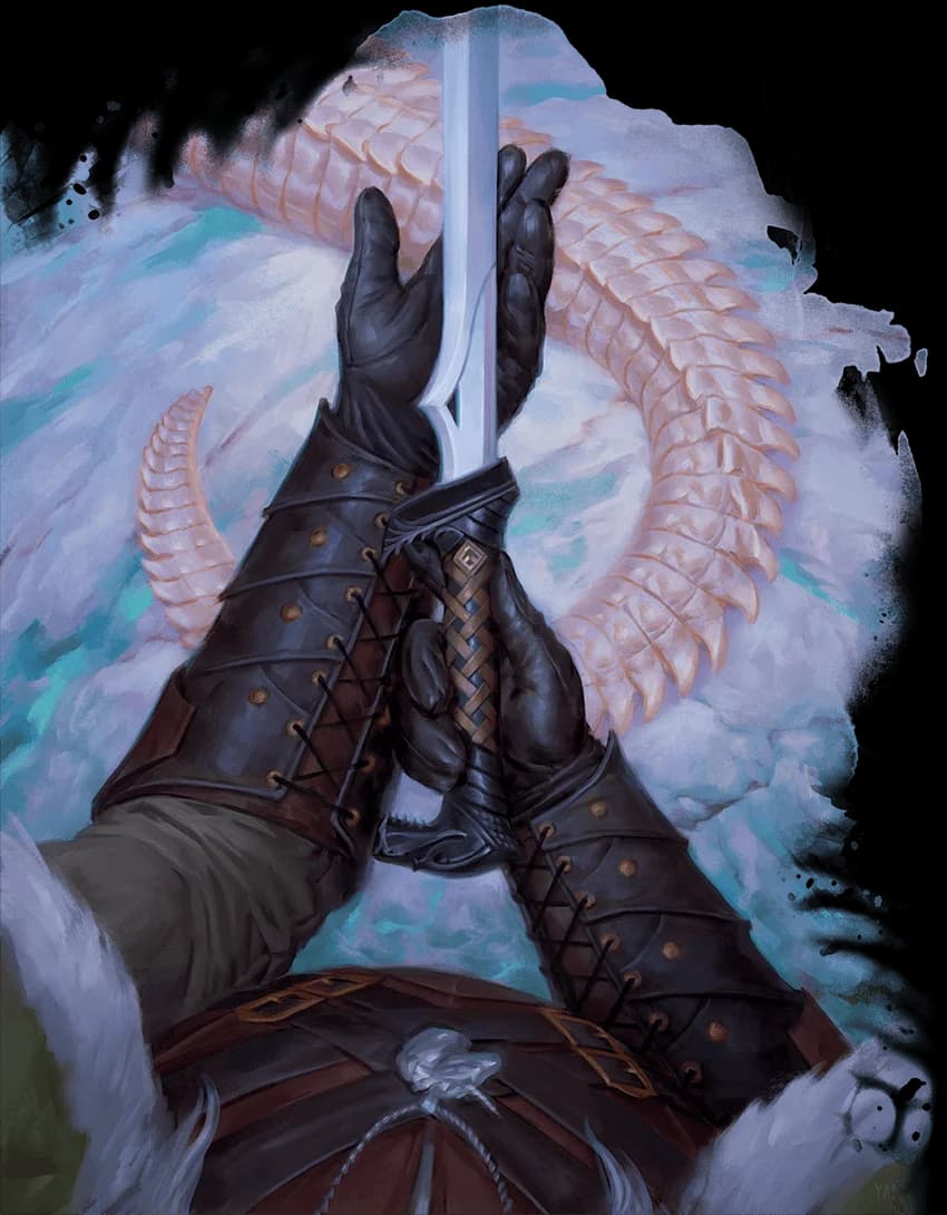 A magic weapon recovered from a dragon's hoard carries some of the dragon's magic