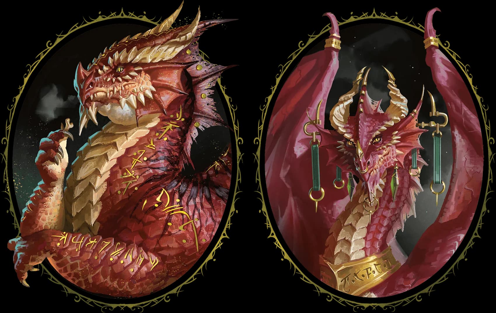 Dragons of the same kind can vary widely in shape, size, color, and ornamentation