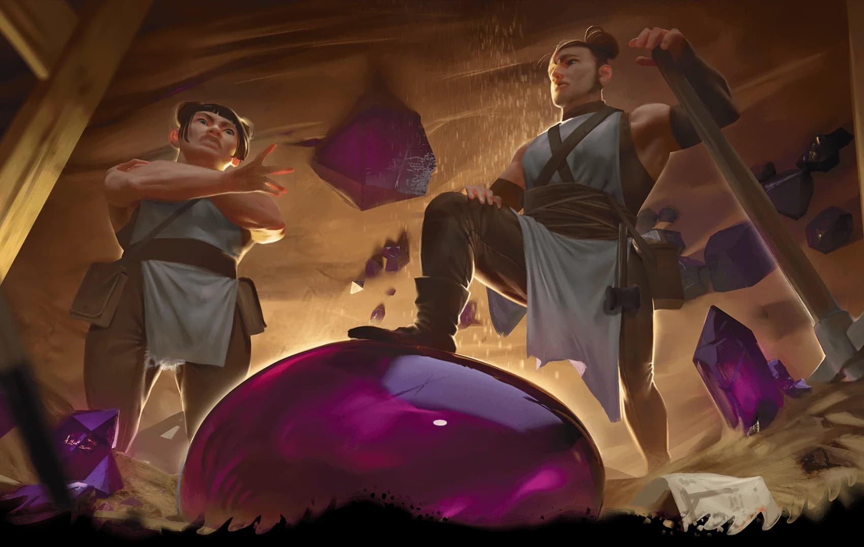 Miners discover an amethyst dragon egg