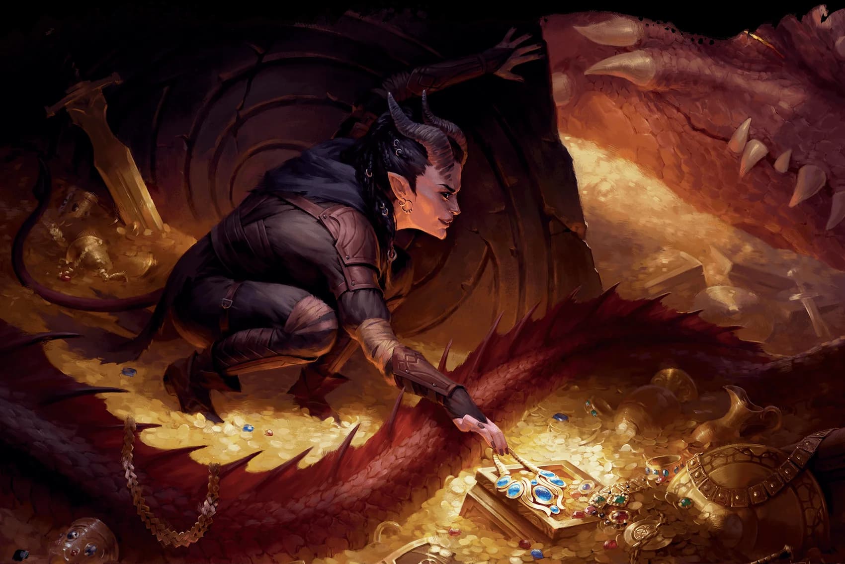 While a dragon slumbers, a skilled burglar might be able to make off with a treasure or two, but looting the entire hoard is another matter