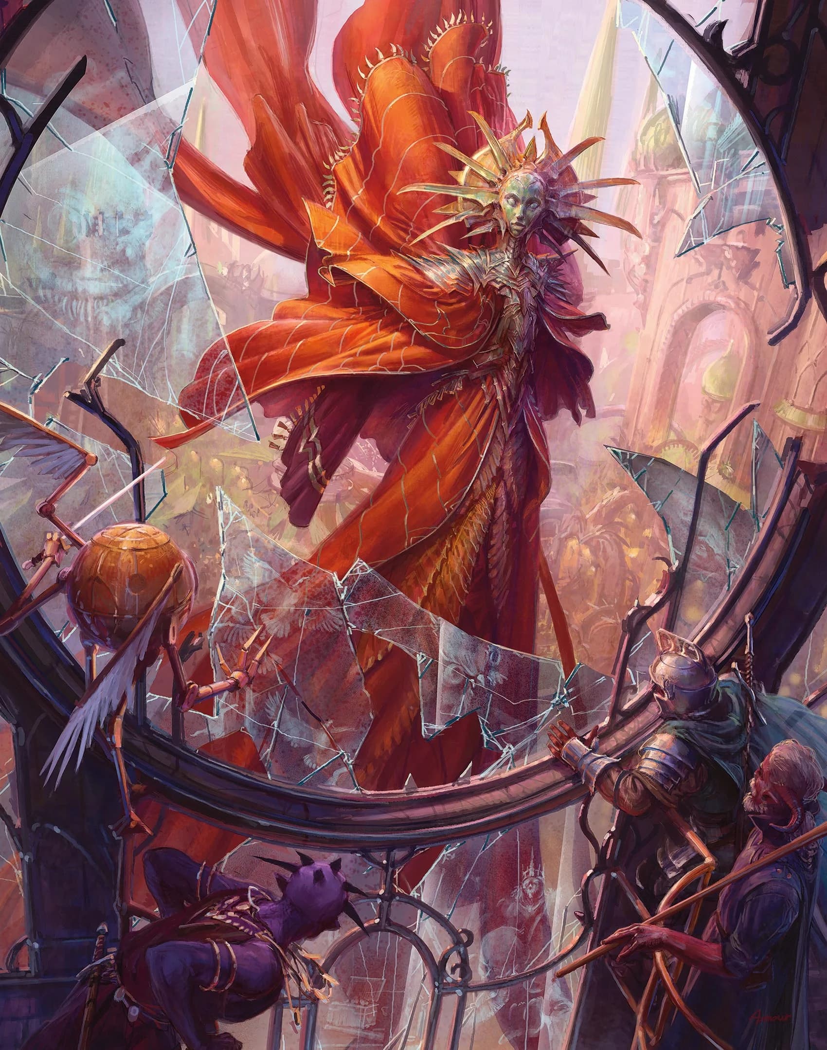 The eternal Lady of Pain drifts through the City of Doors, extinguishing any who question her will