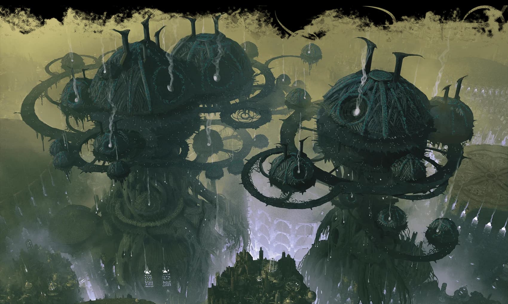 Crematory smoke wafts from the Mortuary's gloomy domes at all hours—evidence of the Dusters' tireless work of processing Sigil's dead