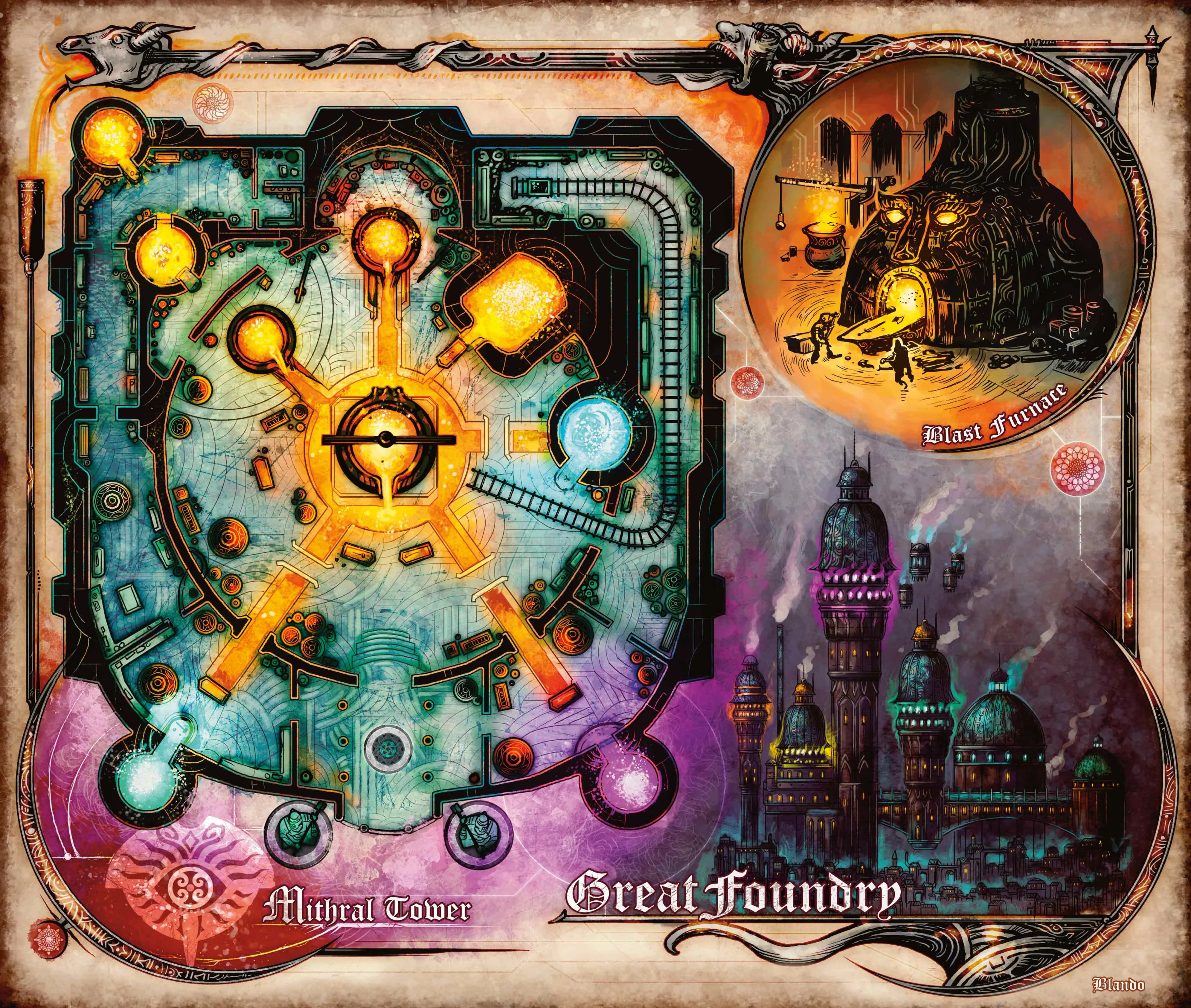 Map 2.4: Mithral Tower in the Great Foundry