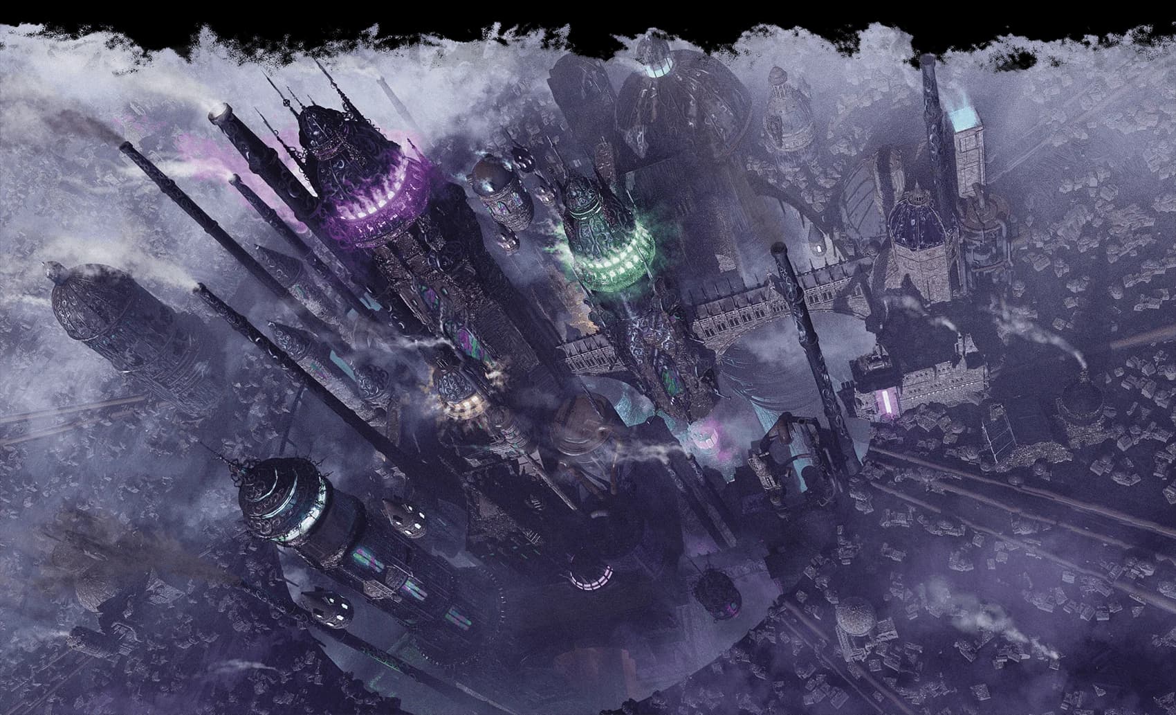 The light of the Great Foundry's forges pierces the industrial smog that suffocates the Lower Ward