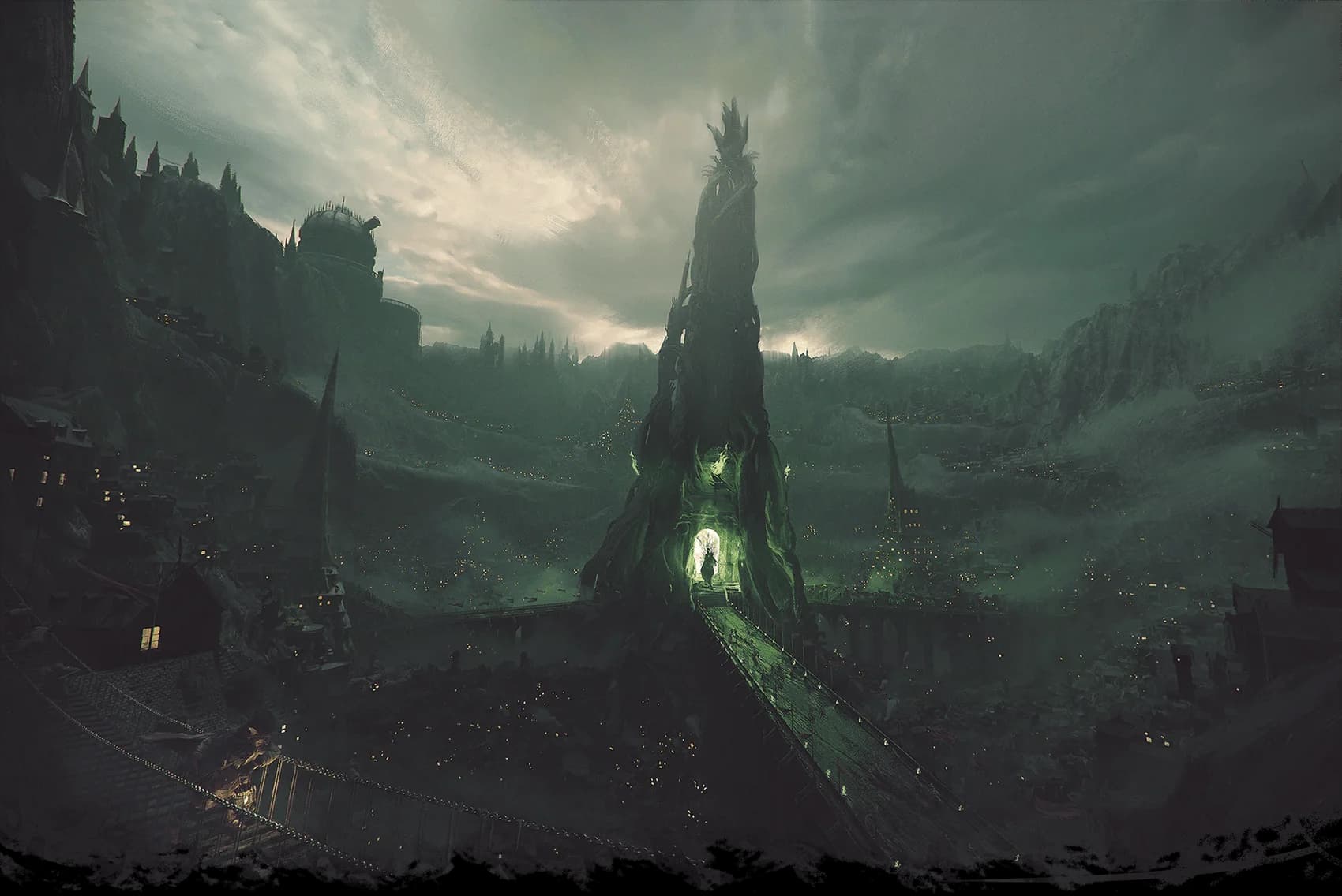 Howling winds erupt from Sablereach, an obsidian tower that claws above the miserable bowl that is Bedlam