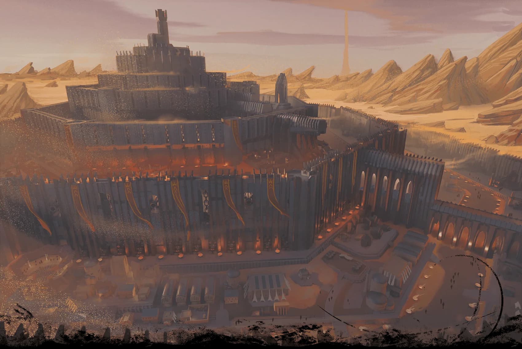 Within the militaristic, ringed walls of Rigus, soldiers prepare for a war that never ends