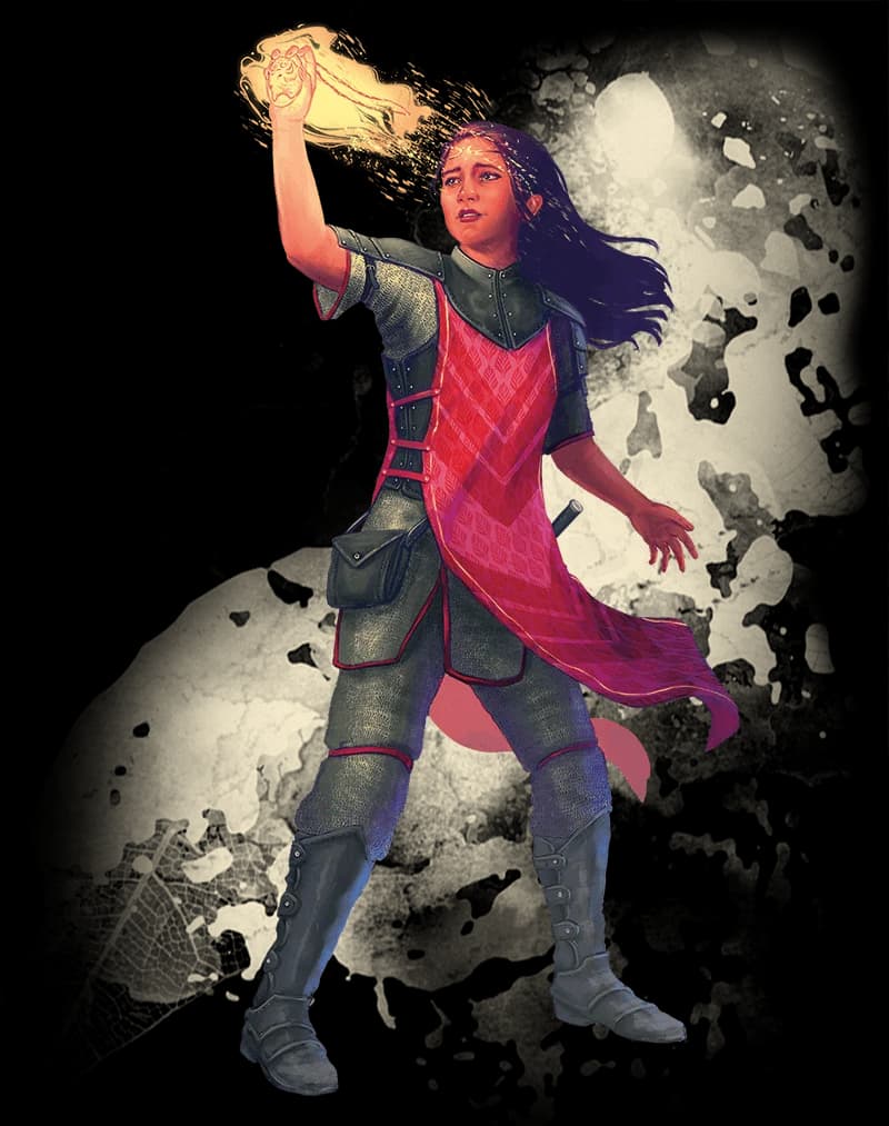 A cleric harnesses divine power