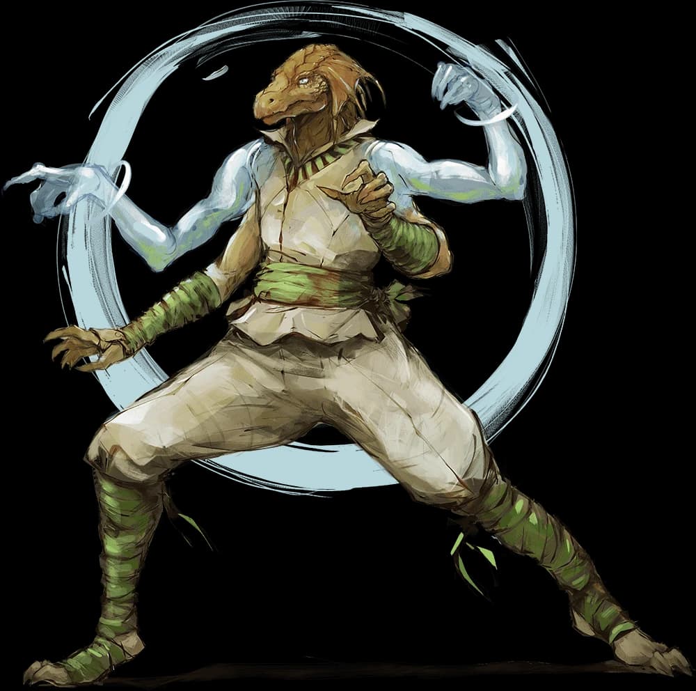 Dragonborn Monk of the Astral Self