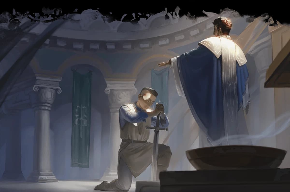 A young paladin seeks divine guidance.