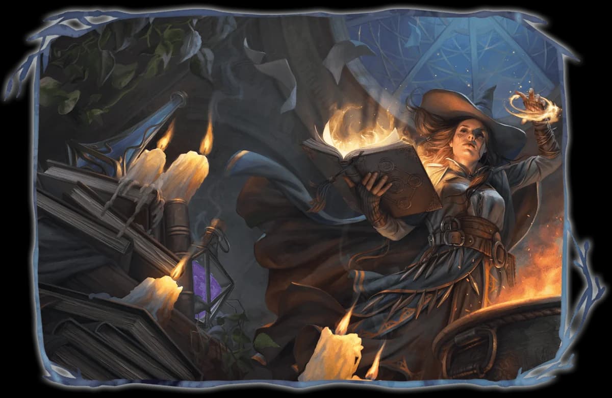 On the Cover: Spellbook in hand, the wizard Tasha casts a spell on a brew bubbling in her magic cauldron, in this painting by Magali Villeneuve.